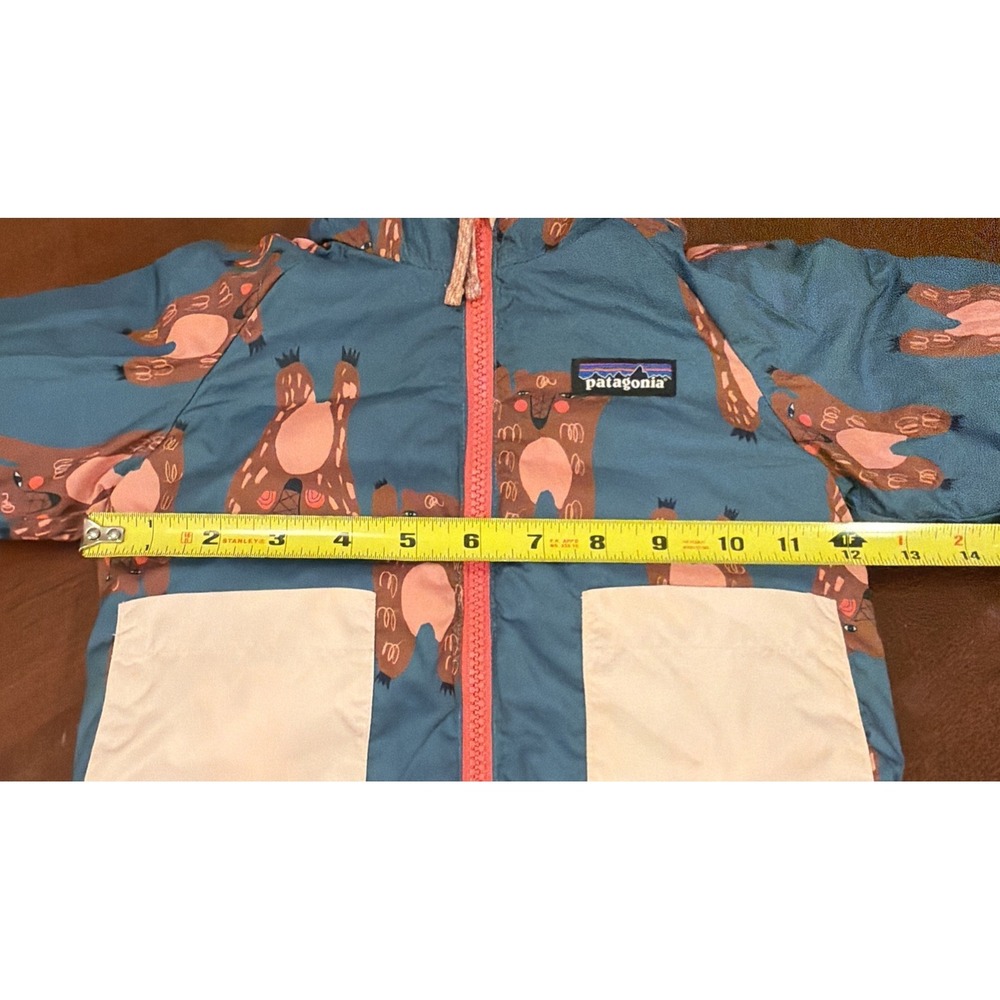 Patagonia Reversible Down Bear Print Pink Sweater Hoody Size 12-18 Months - Picture 4 of 5
